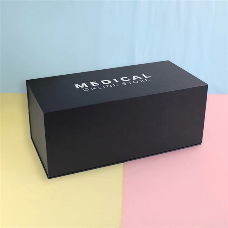 Black Magnetic Bookshape Box For Medical